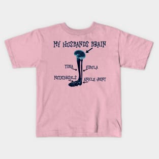 my husbands brain. Kids T-Shirt
